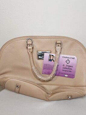 Clothes It All St Tropez Tote Beige Designer Bag NWT